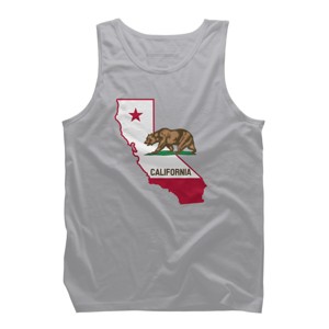 Design By Humans California State Pride Bear By Tank Top - 1 of 2