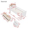 NicBex Non-Toxic Pinewood Low Loft Bed with LED,Storage Ladder&Drawers,Versatile Kids Floor Bed Frame,Low Loft Bed Platform with 300lbs Max - 3 of 4