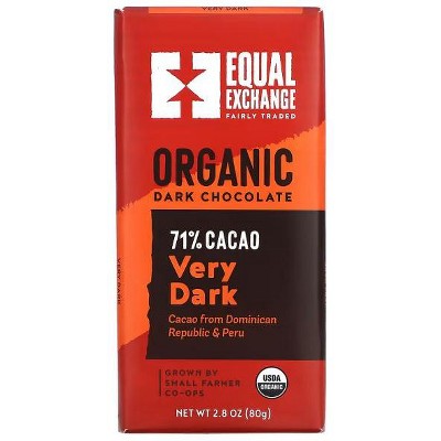 Equal Exchange, Organic Dark Chocolate, Very Dark, 2.8 oz