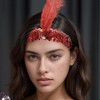 Unique Bargains Women's Feathers Faux Diamond Headbands 1 Pc - 2 of 4