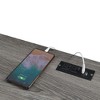 HomeStock Monterey Desk with Charging Station, 47-inch, Weathered Gray/Black - 3 of 4