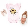 The Juniper Shop SmileyWorld Flower Outline Flutter Sleeve Bodysuit - 2 of 4