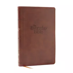 Nkjv, the Everyday Bible, Leathersoft, Brown, Red Letter, Comfort Print - (Leather Bound)