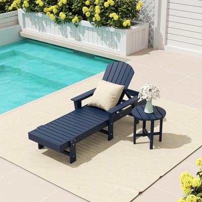 WestinTrends Dylan 2 Piece Adirondack Reclining Chaise Lounge With Arms