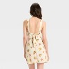 Women's Knotted Y-Neck Linen Mini A-Line Dress - Wild Fable™ - 2 of 3