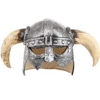 HalloweenCostumes.com   Men  Adult Viking Warrior Mask, Gray/Natural