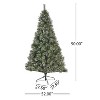 GDFStudio Evie 7.5 Foot Cashmere Pine and Mixed Needles Unlit Hinged Artificial Christmas Tree with Snow and Glitter Branches and Frosted Pinecones - 3 of 4