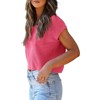 Womens Cropepd Sweater Vest with V Neck Cap Sleeve Sweater Tops Pullover Sweater Tops Rib Knit Sleeveless Sweaters Boxy Sweater Vest - 4 of 4
