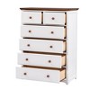 GustoWave 6-Drawer Tall Dresser Chest for Bedroom and Living Room - Sturdy Frame, Espresso White - 4 of 4