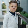 Hope & Henry Boys' Organic Long Sleeve Henley Sweater Hoodie, Kids - 2 of 4