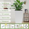 Maliang 22.6 inch White Plastic Large Planter for Home and Garden, 2 Pack - 4 of 4