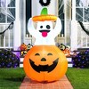 Joyfy 5 FT Halloween Inflatable Outdoor Decorations, Inflatable Ghost in Pumpkin with LEDs for Halloween Party Yard, Garden, Lawn Outdoor Decoration - 3 of 4