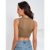 Womens Cropped Cargo Tank Top Sports Bra for Women Crew Neck Strap Athletic Tops Crop Side Cutout Tank Tops Work Out Tops for Gym, Yoga - 2 of 4