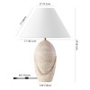 Janette Travertine Table Lamp - CTL1087 - Travertine/White - Safavieh Couture - 4 of 4