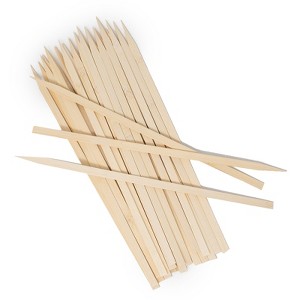Norpro Flat Wide Bamboo Skewers, Set of 25 - 1 of 4