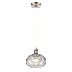 Ithaca - 1 Light Cord Hung Mini Pendant In Industrial Style-8.25 Inches Tall and 8 Inches Wide - 1 of 1