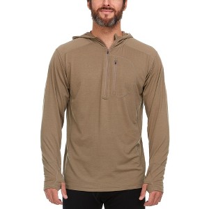 Minus33 Merino Wool Micro Weight - Men's Wool 1/4 Zip Sun Hoodie Woolverino - 1 of 4