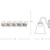 Progress Lighting, Calhoun Collection, 5-Light Vanity Light, Brushed Nickel, Clear Glass Shades, Material: Steel - 4 of 4