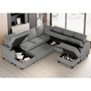 Belffin Chenille 9-Seater U-Shaped Sleeper Sectional - Oversized Modular Couch with All-Module Storage & Pull-Out Bed - 3 of 4