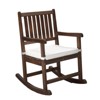 VINGLI Outdoor Rocking Chair, Weatherproof Rocker with Cushion, Wooden Rocking Bench Support 550 LBS for Patio, Yard, Garden - 2 of 4