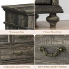 47 Inch Farmhouse Dresser for Bedroom with 9 Drawers, Rustic Wood Chest with Vintage Metal Handles, Large Storage Organizer for Living Room, Entrance - 4 of 4