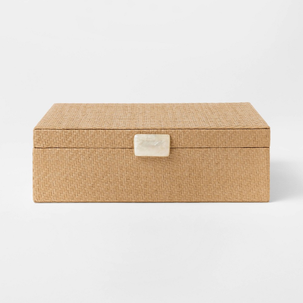 Large Woven Decorative Box Tan - Threshold™ designed with Studio McGee