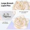 Unique Bargains Handmade Big Rose Flower Brooches and Pins for Women 4.3 Inch 1 Pc - 2 of 4