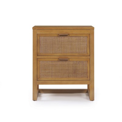 Teamson Home Hatteras Nightstand with 2 Deep Drawers for Bedroom Organization