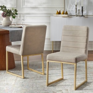 Set of 2 Chantel Upholstered Dining Chairs - Lifestorey - 1 of 4