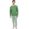 Leveret Matching Family Christmas Pajamas Green Top Striped Pants - 2 of 4