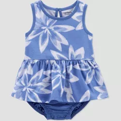 Carter's Just One You®️ Baby Girls' Floral Romper - Blue