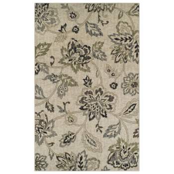 Contemporary Floral Indoor Area Rug or Runner - Blue Nile Mills