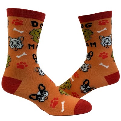 Crazy Dog T-Shirts Women's Dog Mom Socks Funny Pet Puppy Animal Lover Mothers Day Graphic Footwear