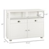 Sideboard Buffet Cabinet Bar Cabinet, Kitchen Cabinet with Storage Drawers, Large Tabletop and Crossbar Side Design - 3 of 4