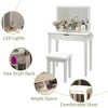 RISOKEYS Vanity Desk Set With Mirror For Makeup, Makeup Table With 1 Drawer Storage Cosmetics, Vanity Dressing Table For Bedroom With Stool,White - 4 of 4
