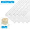 Unique Bargains Decorative Elegant Waterproof Matte Gift Wrap Paper with Ribbon 1 Set - 3 of 4