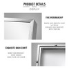 Dovelina Modern Rectangle Metal Frame Bathroom Vanity Mirror Decorative Wall Mirror - 4 of 4