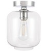 Elegant Lighting Collier 1 light Chrome and Clear glass Flush mount - 3 of 4