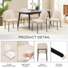 Set of 2 Modern Fabric Dining Chairs with Curved Back and Metal Legs, Upholstered Side Chairs for Dining Room, Kitchen, or Office - Beige - 4 of 4