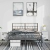 vidaXL Black Metal Full Bed Frame with Headboard, Heavy-Duty, Under-Bed Storage, No Mattress - 3 of 4