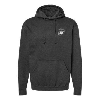 OUTSIDE THE WIRE Leatherneck for Life Classic EGA Pullover Hoodie - Heather Charcoal