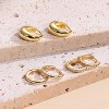 3Pairs 925 Sterling Silver, 14K Gold Plated Small Huggie Hoop Earrings Sets for Multiple Piercing CZ Cartilage Earrings Stacks - 4 of 4