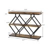 GustoWave Industrial 3-Tier Console Table with Metal Frame, Sofa Table with Storage Shelf for Entryway, Hallway, or Living Room - 3 of 4