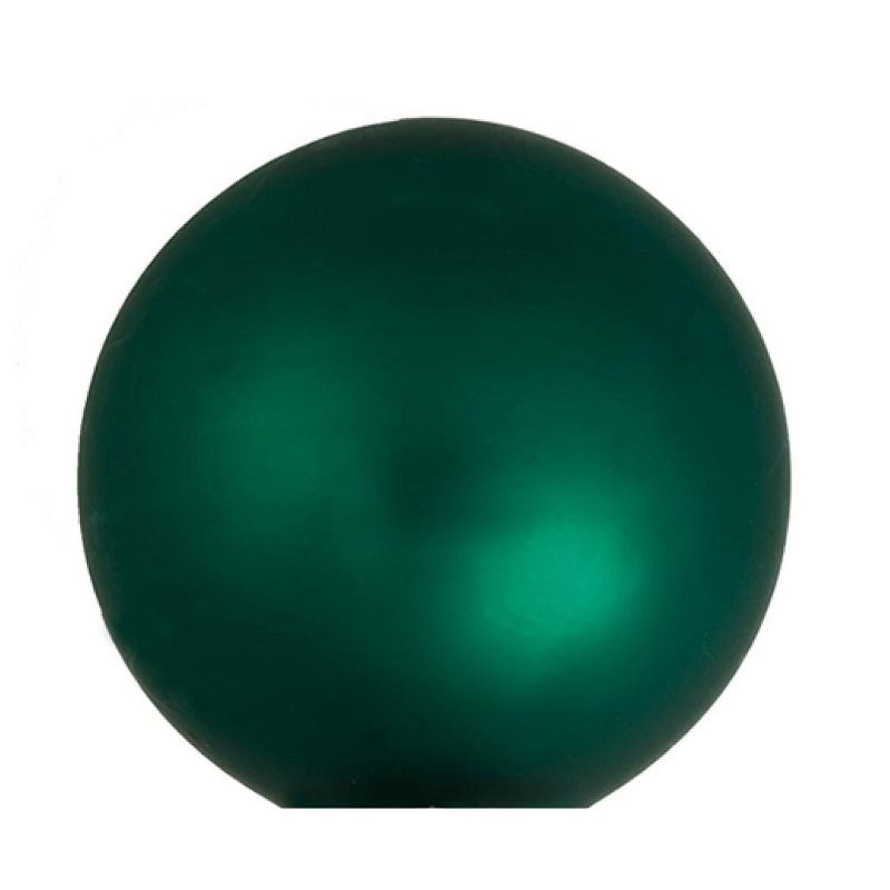 Northlight 4ct Green Matte Finish Glass Christmas Ball Ornaments 4.75" (120mm), 2 of 3