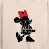 Women's - Disney - Silhouette Minnie Lightweight French Terry Wide Neck Long Sleeve Shirt - 2 of 4