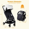 Lightweight Travel Stroller - Compact One-Hand Fold Stroller with Reclining Seat & Canopy (Airplane Friendly & Travel System Ready) - 3 of 4