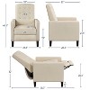 Yaheetech Set of 2 Mid-Century Tufted Recliner Chair for Living Room, Bedroom - 3 of 4