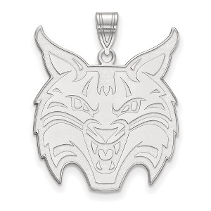 Black Bow Jewelry Sterling Silver Quinnipiac Bobcats NCAA Extra Large Pendant - 1 of 3