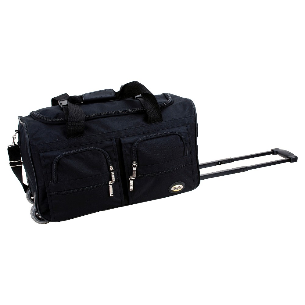 Photos - Travel Bags Rockland 16L Rolling Duffel Bag - Black 