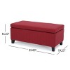 CAVINAS Rectangular Polyester Storage Ottoman Bench with Tufted Waffle Stitch Top,Storage Benches for Living Room,Bedroom - 3 of 4